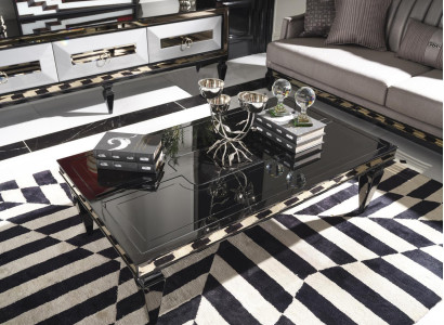 Sofatisch Couchtisch Beistelltisch Kaffeetisch Holz Wohnzimmer Schwarz